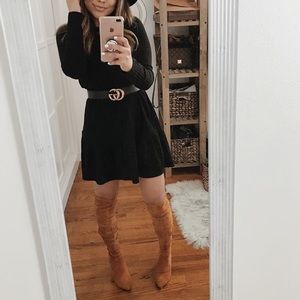 GOODNIGHT MACAROON OVER THE KNEE SUEDE BOOTS